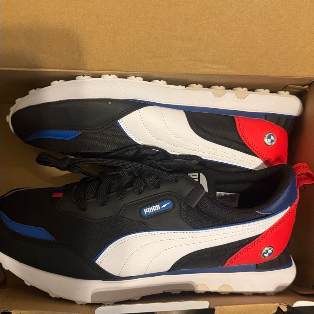 Puma BMW MMS Rider FV Black White Sneakers